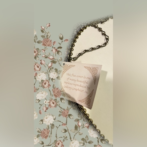 NWT Shabby Victorian Lady Woman Oval Picture Frame Gold Chain Wall Hanging Flue - Picture 9 of 11